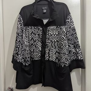 Chico's Monochrome Geometric Jacket